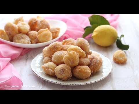 Frittelle morbidissime al limone, senza glutine. Facili e veloci da preparare
