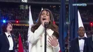 Lea Michele sings America the Beautiful at Superbowl