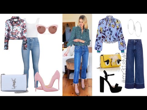 ROPA DE MODA CASUAL 2022 | TENDENCIAS DE ROPA BÁSICA JEANS + BLUSAS + TACONES IDEAS FASHION 2022/23
