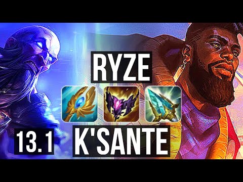 RYZE vs K'SANTE (MID) | 12/1/10, Rank 7 Ryze, Godlike | KR Grandmaster | 13.1