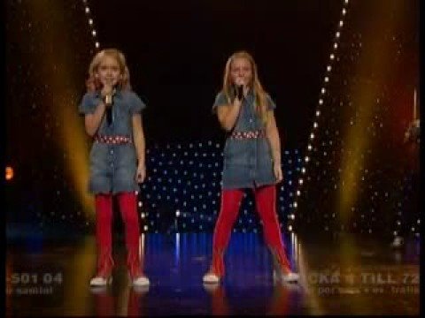 Lilla melodifestivalen 2008 Tilda och Ida - tjena hallå  hej