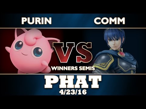 PHAT 12- Smash 4 Winners Semis: Purin (Jigglypuff, Palutena) v Comm (Marth)