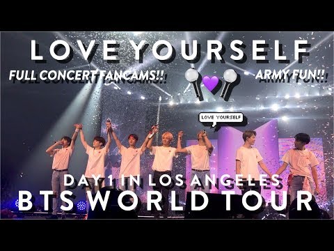 180905 BTS (방탄소년단) LOVE YOURSELF WORLD TOUR IN LA DAY 1 CONCERT!! FRONT ROW BARRICADE!! ♡
