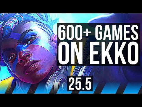 EKKO vs CHO'GATH (MID) | 10/2/3, Godlike, 600+ games | KR Challenger | 25.5