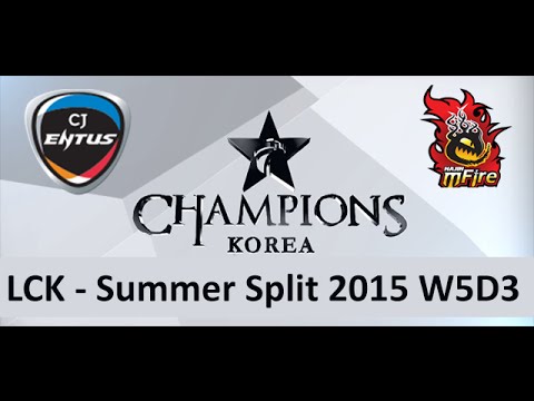 CJ vs NJ LCK Champions Summer Split 2015 W5D3 CJ Entus vs NaJin emFire game 3 highlights