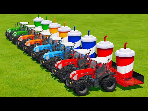LOAD AND TRANSPORT GIANT DRINK CUP WITH RIGI TRAC TRACTORS -  Farming Simulator 22