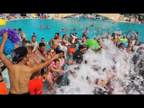 Hotel Houda Golf & Beach Club, Monastir, Tunisia foam pool party