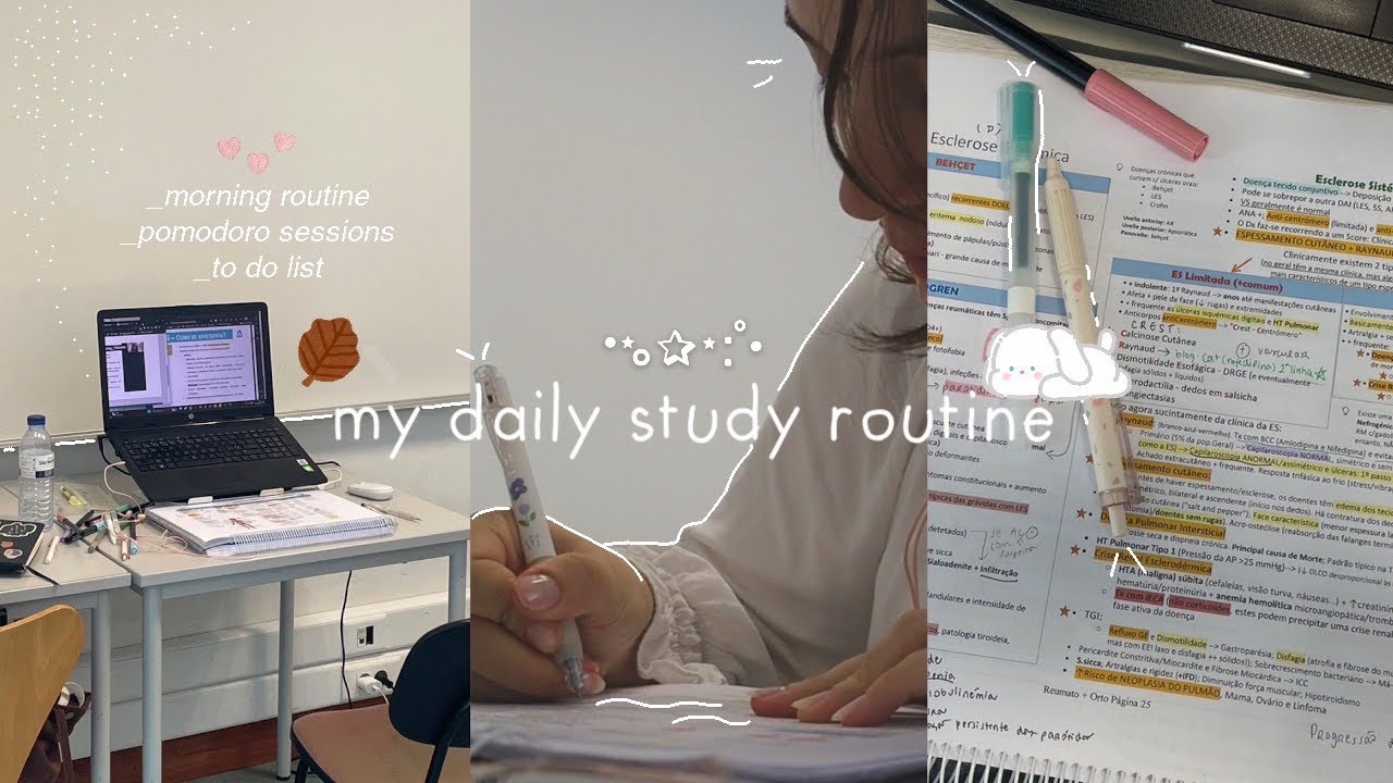 STUDY VLOG✧･ﾟ🧸 my productive routine for a calm study day ☁️
