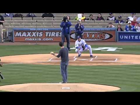 2012/04/12 Bear Grylls' first pitch