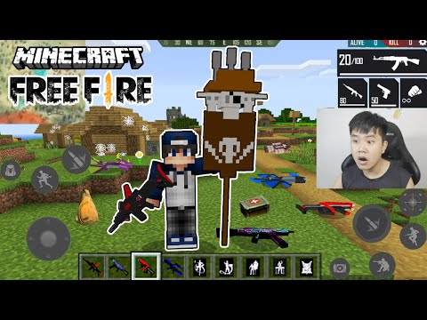 bqThanh - Minecraft Free Fire, bqThanh and Oc Try Using FF Guns and Dances Like What?