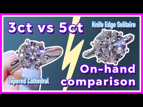 Time to UPGRADE your Ring - 3ct Lab Grown Diamond vs 5ct Natural Diamond Solitaire Ring