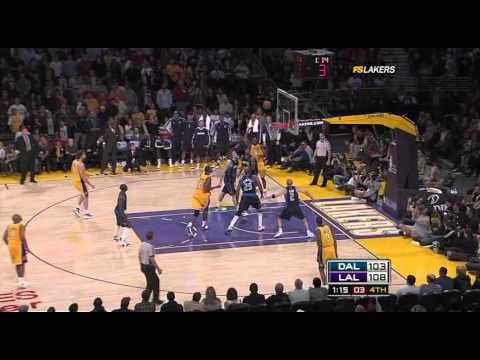 11 28 2008   Mavericks vs  Lakers   Kobe Jumper Then Wags Finger At Mavs Bench