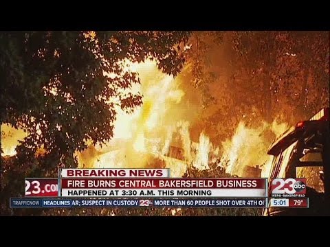 Fire burns home, business in central Bakersfield