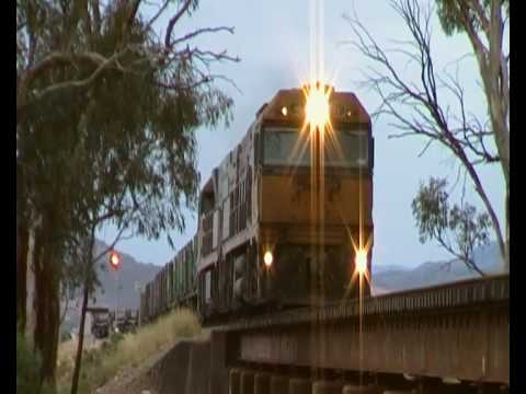 Freight Train crosses over bridge,Mid North, South Australia.