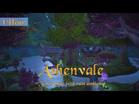 Ashenvale Music & Rain Ambience (1 hour, World of Warcraft) for Relaxing, Sleep, Meditation