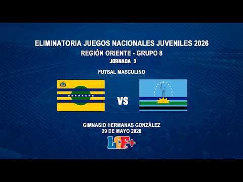 BOLÍVAR VS MONAGAS I ELIMINATORIAS JUEGOS NACIONALES JUVENILES I FUTSAL MASCULINO I JORNADA 3