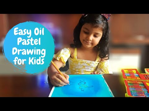 Easy Oil Pastel Drawing for Kids | Krishna Painting | Oil Pastel Art for Kids | #9