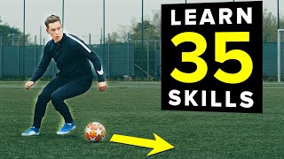 1 HOUR of tutorials  Learn 35 football skills