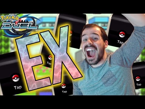 EPIC EX PULL!! I'M PSYCHIC TYPE! 600 Gem Quad Booster Box Openings | POKEMON DUEL Video