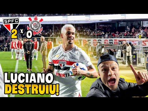 LUCIANO METEU 2 E SÃO PAULO AMASSOU O CORINTHIANS!!