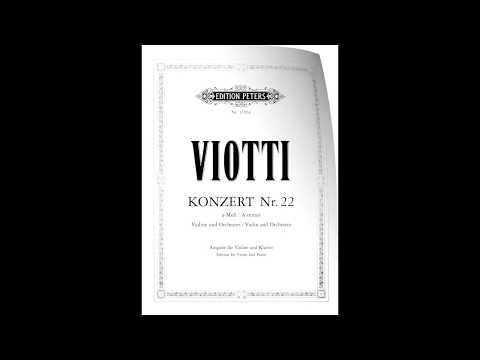 Giovanni Battista Viotti - Violin Concerto No. 22 in A minor (full with solo violin score)