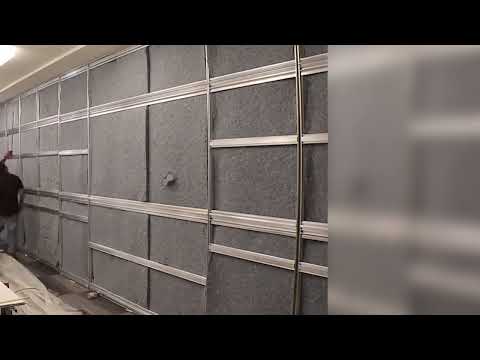Quiet Living™ Sustainable Acoustical Denim Insulation Modular Wall Installation