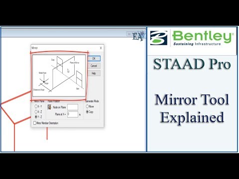 STAAD Pro Tutorial For Beginners [Episode 6]: Using Mirror Tool