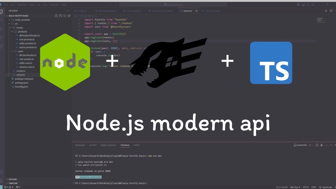 Criando e Estruturando uma API com Node.js, Fastify e Typescript