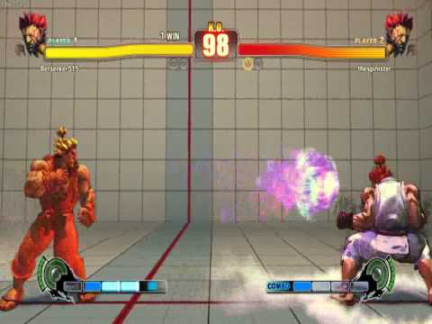 Street fighter 4 SF4 PC Online match #1 Akuma vs Akuma