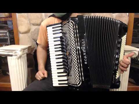 4688 - Certified Pre-Owned Black Scandalli Super VI Extreme Piano Accordion LMMH 41 120 $9999