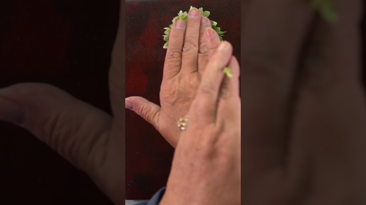 Hydrangea monoprints with a gelli plate - first attempt