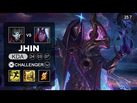 Jhin vs Varus ADC - KR Challenger - Patch 25.7 Season 15