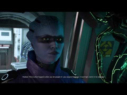 Mass Effect™ Andromeda (PS4) Sara Ryder has a nice sweet moment with Peebee on the Tempest