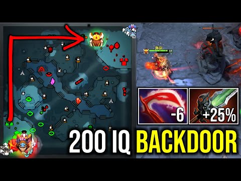 200 IQ BACKDOOR..!! Desolator + The Leveller 25% Building DMG Legion EZ Backdoor 7.24 | Dota 2