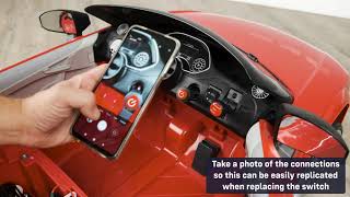 How To Remove and Replace The On/Off Switch On Your Kids Battery Electric Ride-on Toy