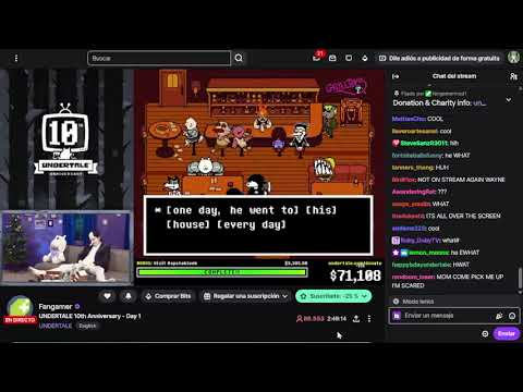 Undertale 10th Anniversary Stream - Spamton appears in Undertale (Chat reaction) 