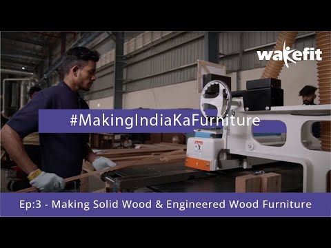 Square wooden wakefit minto wood dining set, 4 seater