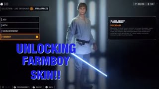 Unlocking the Luke Skywalker “Farmboy” Skin!!