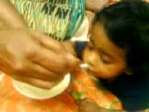 abhi is loving to eat ice cream