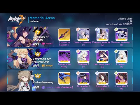 Where's my Klein? | EX Memorial Arena - SS Hellmaru (31,626 pts.) [Honkai Impact 3rd]