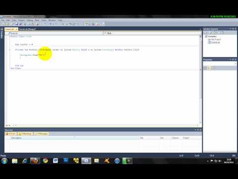 Visual Basic 2010 - Tutorial - Lesson 3 - Variables