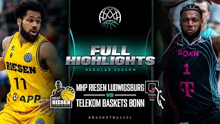 MHP RIESEN Ludwigsburg v Telekom Baskets Bonn | Full Game Highlights | #BasketballCL 2023-24