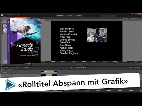 Pinnacle Studio 20 Deutsch Abspann und Rolltitel erstellen mit einer Grafik Video Tutorial