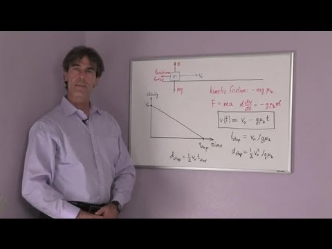 How to Calculate Speed Using Kinetic Friction & Initial Speed : Chemistry & Physics