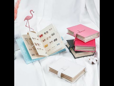 Lather free standing portable earring holder, outer material...