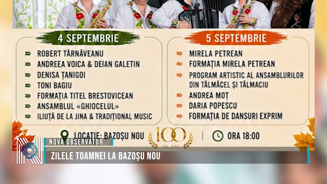 Zilele Toamnei la Bazoșu Nou