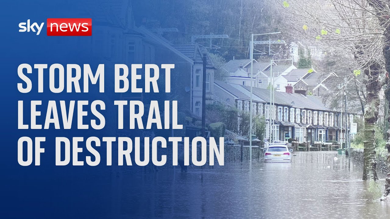 'There wasn't enough time to get out': Storm Bert clean-up operation begins across the UK