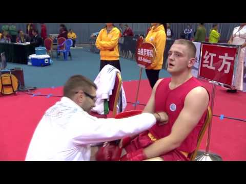 Sanshou Sanda 2016 World Cup Semi Finals Belarus vs Romania 90 Kg Men
