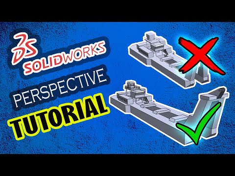 HOW TO PUT PERSPECTIVE ON 2D DRAWING || SOLIDWORK