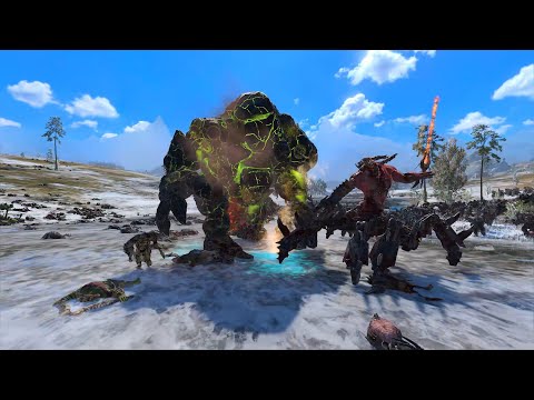 Daemons of Chaos vs Greenskins - Massive Battle - Total War Warhammer 3